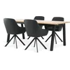 SKOVLUNDE D200 sto natur hrast + 4 ROSTRUP crna