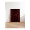 WallXpert uramljena slika 115237, leopard šara u bordo i crnoj boji, 30 x 40 cm, ram u boji prirodnog drveta