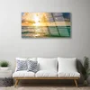 tulup.si Slika na steklu Sea sunset 120x60 cm 4 obešalnika