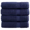 shumee Premium brisače 4 kosi modra 70x140 cm 600 g/m2 100 % bombaž