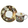 Carmani SKODELICA S KROŽNIČKOM ZA KAVO ALI ČAJ ALFONS MUCHA PORCELAN DARILNI BON