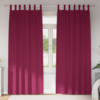 vidaXL Zatemnitvene zavese 2 pcs vinsko rdeča 225 x 140 cm Poliester
