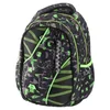 Play Školski ranac za dečake Green lines Apollo 253, 41x31x21cm, Crno - zeleni