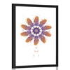 Plakat s paspartujem igriva abstrakcija s peresi - 30x45 silver