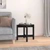vidaXL Klubska mizica črna O 52,5x45 cm trdna borovina