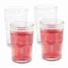 Northix Vintage kozarci za vodo 400 ml set 4 s cvetličnim vzorcem