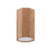 Sollux SL.1033 - Plafonska spot svetiljka ZEKE 1xGU10/40W/230V, prečnik 10 cm, hrast
