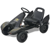 Go Kart sa Pedalama i Podesivim Sjedalom Crni