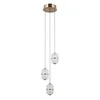 ITALUX PND-34375-3-HBR - LED luster na sajli ALANI 3xLED/5W/230V 3000K zlatna