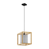 EGLO Viseća lampa GRANADOS E27 30x30 cm drvo/belo 390099