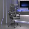 Okretna igraća stolica crno-siva od umjetne kože