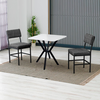 HANAH HOME Set Trpezarijski sto i 2 stolice Dubai Anthracite White