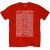 Joy Division Unknown Pleasures White On Red Red XL Majica