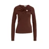 WE Fashion Majica temno rjava