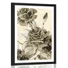 Plakat s paspartujem vintage šopek vrtnic v sepia varianti - 60x90 no frame