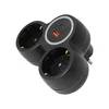 Commel razdelnik dvostruki sa usb punjacem a+c ,crni ( c240-803 )