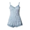 Hunkemöller Kratke hlače za spanje Cami  modra/bela