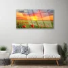 tulup.si Slika na steklu Mak narava rastlin pred soncem 100x50 cm 4 obešalnika