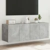Zidni TV ormarići s LED svjetlima 2 kom boja betona 60x35x41 cm