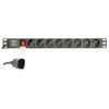 Gembird c14 eg-pdu-014-c14 produzni kabl sa zastitom 8 uticnica 10a, pdu 1u 3m