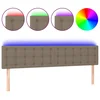 Vidaxl LED posteljno vzglavje taupe 200x5x78/88 cm blago