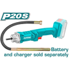 TOTAL Akumulatorski betonski vibrator, 2300rpm/20V/2.0Ah-7.5Ah/P20S (TCVLI2023011)
