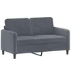 3-dijelni set sofa tamnosivi baršunasti
