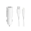 Auto punjač RivaPower VA4225 WD2 White 3,4A / 2xUSB + kabel MFi Lightning 1.2m