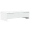 Stalak za monitor s ladicama bijeli 50 x 27 x 15 cm drveni