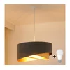 Brilagi - LED luster na sajli LYRA 1xE27/15W/230V siva/bež/zlatna