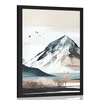 Plakat slikovite gore v skandinavskem stilu - 20x30 black