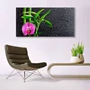 tulup.si Slika na steklu Bamboo flower drops 140x70 cm 2 obešalnika