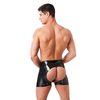 Rimba Latex Play Mens Shorts with Open Backside Black M
