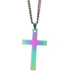 Ogrlica Cross - Večbarvna KP34537
