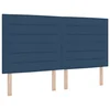 LED Box Spring Krevet s madracem Plava 180 x 200 cm tkanina