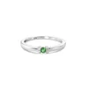 DIAMANT LETERNEL Prstan Ring aus 375 Weißgold mit Diamant mit Smaragd srebrna