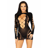 Leg Avenue Long Sleeve Cut Out Mini Dress Black