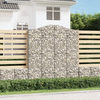 Lučne gabionske košare 2 kom 200x30x220/240cm pocinčano željezo