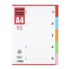 Pregradni karton a4 5-delni levia kartonski