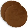 Vidaxl Prevleka za blazino 2 kos HEERLEN Svetlo rjava Premer 40 cm