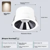 Nvc LED ugradna lampa, 7W, Crna