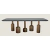 Casa Padrino luxury dining table with marble top black/bronze 240 cm - Luxury hotel & restaurant furniture
