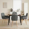 vidaXL Jedilni stoli 4 pcs Blago Temno siva 56,5 x 50 x 87,5 cm