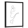 Plakat s paspartujem zanimive linije - 30x45 silver