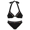 BUFFALO Bikini Flori, črna