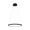 Viseći LED luster na sajli HOOP LED/27W/230V, prečnik 50 cm, 4000K, crne boje