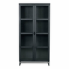 Črna hrastova vitrina 95x195 cm Everett - Rowico