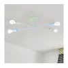 Plafonski luster CAMBRIDGE 4xE27/15W/230V zelena/plava