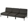 VITTSKÄR Modularna sofa trosed, napolju/plastični ratan tamnosiva