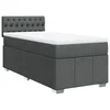 Vidaxl Box spring postelja z vzmetnico temno siva 100x200 cm blago